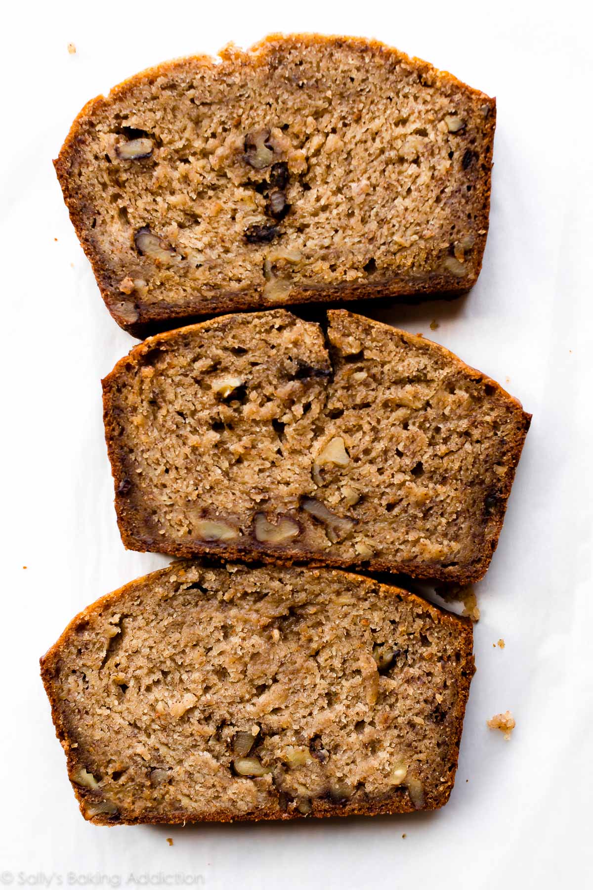 Moist, soft, and buttery banana bread, the only banana bread recipe you need! Best easy banana bread recipe on sallysbakingaddiction.com