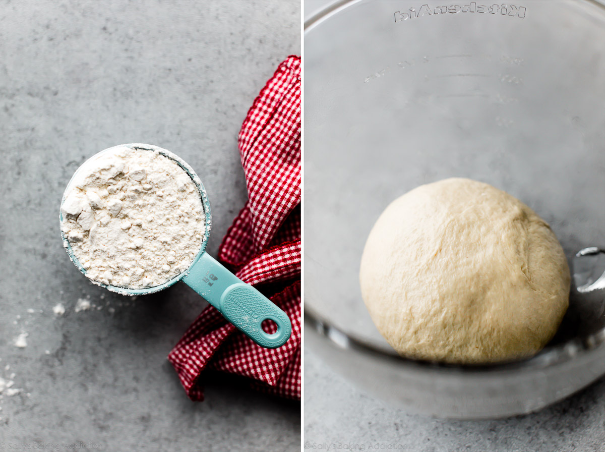 flour and bread dough